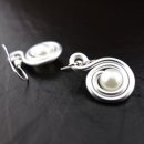 Ohrringe - Silberne Schnecke mit Perle